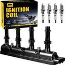 MIKKUPPA UF669 Ignition Coil Pack and 1675 Iridium Spark Plugs Replacement for 1.4L Chevy 2011-2015 Cruze, 2012-2020 Sonic, 2015-2021 Trax, 2013-2021 Buick Encore, Replaces D521C D521C PFR7S8EG