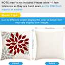 RABUSOFA Pillow Covers 20x20 Set of 4 Home Sweet Home Modern Decorative Throw Cushion Covers Striped Geometric Outdoor Pillow Case for Couch Bed Burgundy Gray