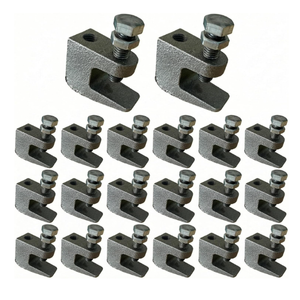 3/8"-16 Iron Safety Rod Beam Clamps, UNC Standard, 3/4" Jaw Opening, Wall Ceiling Mount Vertical Piping Support-Clamp for Copper, PVC Tubing, 20 Pieces