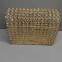 ELLDOO Crystal Wedding Card Box with Heart Lock, 12.6" Money Card Box Treasure Chest Style Gold Gift for Wedding Receptions, Centerpiece Decor, Anniversary, Keepsake, Gift Display Box