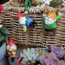 3 PCS Climbing Gnomes Tree Faces Decor Outdoor for Yard, Gnomes Statue, Outdoor Fairy Garden Resin Crafts, Flower Pot Landscape Dwarf, Micro Landscape Pendant Ornaments (3 PCS)