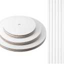 Patelai 39 Pcs Cake Boards and Plastic Dowels, Tiered Cake Board Set, 6" 8" 10" Stand, 15 Cardboard Boards Bases, 24 Plastic Drum for Wedding Birthday Party(White)