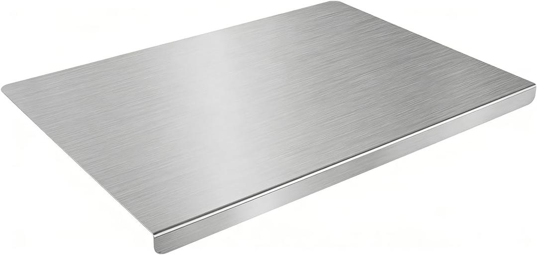 L-Shaped Stainless Steel Cutting Board for Kitchen,Small Cutting Boards 15x11 Inch Non-Slip Dishwasher Safe Double-Sided Use for Suitable for Meat, Fruits, Vegetables, BreadBaking
