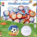 2 x Karenhi 60 Pcs Soccer Buttons Pins Bulk Mini Round Soccer Badge Costume Accessories for Backpack Hat Bag Sports Themed Party Favors Birthday Rewards Gifts