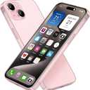 Dummy Fake Phone Model, Looks Like The Real Phone Dummy Compatible with Phone 15, Prank Stuff Decoy Pear Non-Working Toy Phone 15 for Kids Pink (Rainbow Front)