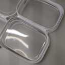 Sanwuta 6 Pcs Clear Hard Zipper Case Hard Plastic Zipper Pouches Makeup Bag Pencil Pouches Transparent Cases for Snacks Plastic Storage Organizer Box for Travel(Clear,7.87 x 5.9 x 2 Inch)