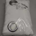 NICETOWN White Sheer Linen Curtains for Living Room 84 inch Length 2 Panels Set, Grommet Semi Sheer Privacy with Light Filtering Flax Window Treatments for Bedroom, W52 x L84