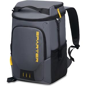 SPARTER Backpack Cooler Insulated Leak Proof 33/49 Cans, 2 Insulated Compartments Thermal Bag, Portable Lightweight Beach Travel Camping Lunch Backpack for Men and Women (Dark Gray)