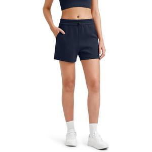 G4Free Athletic Shorts for Women Casual Shorts with Pockets Summer Lounge Pajama Sweat Shorts High Waisted Shockcord Running Workout Shorts Soft(Dark Blue, XL)