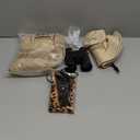 Shihanee 6 Pcs Women Safari Costume Hunting Outfit Fishing Vest Sun Bucket Hat Leopard Neck Scarf Binocular Zoo Cosplay (Large, Multicolor)