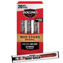 Jack Link's Beef Sticks, Original - Protein Snack, Meat Stick with 6g of Protein, Meat Snack Sticks Made with 100% Beef, Keto Friendly, Individually Wrapped - 0.92 Oz. (20 Count) 