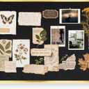 Black Bulletin Board with Linen, 24"x18", Cork Boards for Walls with Gold Aluminum Frame, Hanging Pin Board Vision Board for Home Office Kitchen Room Decor, 10 Push Pins