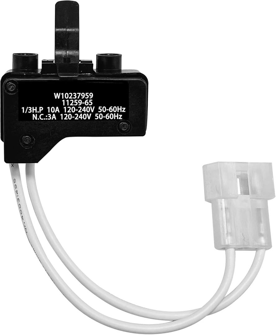 WPW10237959 Dryer Door Switch for Whirlpool, Roper, Maytag, Kenmore, Amana Dryers - Replaces W10237959, AP6017525, 1548433, PS11750824, EAP11750824