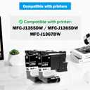LC504 LC504BK Compatible Ink Cartridges Standard Capacity 600 Pages 2 Blacks for use INKvestment 1355 1365 1367 and MFC-J1355DW MFC-J1365DW MFC-J1367DW Printers