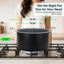 TeakLake 16QT Nonstick Ceramic Stock Pot with Tempered Glass Lid, Cool Touch Handles, Induction Ready – Large Cooking Soup Pot for Chili, Pasta, Stew, Easy Cleanup
