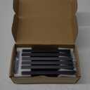 Goo-Ki Cabinet Handles 12PCS - Black Drawer Pulls 6-1/4 in (160mm) Hole Centers - Tilted Solid Drawer Handles for Kitchen Cabinet Pulls - Finger Pull