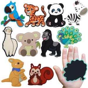 Fridge Magnet for Toddlers 1-3, Full Back Magnetic Rubber Cute Animals Refrigerator Magnets for Kids,Toddler Magnets for Refrigerator,Baby Educational Learning Toy Children Gift