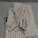 LIMON HOME Striped Taupe Linen Kitchen Curtains 30 inch Length Pinch Pleat Cafe Curtains 1 Panels (24"W x 30"L (Pack of 1))