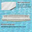 Pool Ladder Steps Replacement, 18" Universal Heavy Duty Pool Ladder Steps, Swimming Pool Ladder Steps for Inground Pools & Above Ground Pool with 6 PCS Bolts and 3 Reflective Strips (3 Pack)