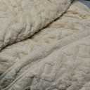 Weighted Blanket Queen Size 15lbs, Classy Soft Jacquard Sherpa Weighted Blankets for Sleep Natural and Calming, Fluffy Cozy Sofa Bed Blanket for Winter, Beige, 60 x 80 inches