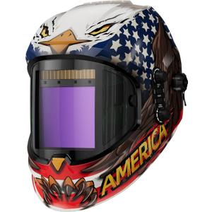 ANDELI Welding Helmet,Panoramic 180 3.94"X3.74"Large Viewing True Color Solar Powered Auto Darkening Welding Helmet with Side View 4 Arc Sensor 4/5-8/9-13 Welder Mask MONERAE (EXP 08/09/26)