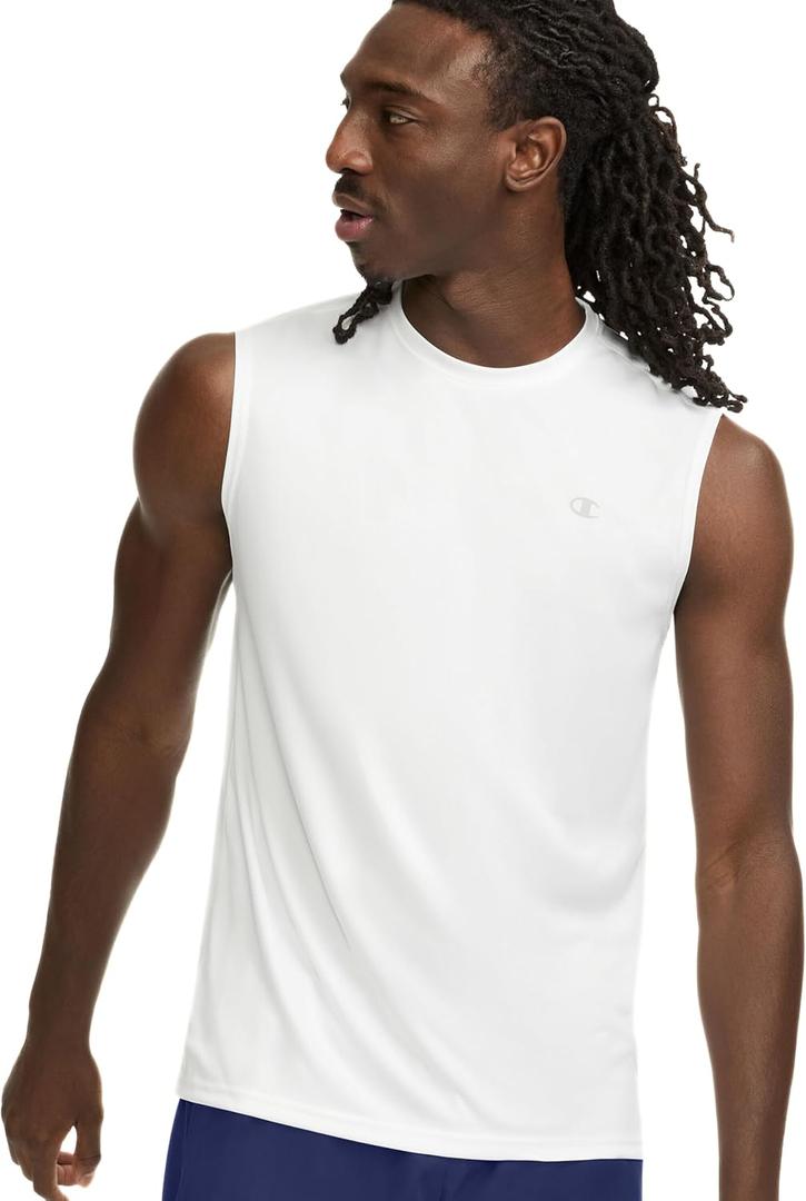 Champion Men's Sleeveless T-shirt, Sport Tank, Muscle T-shirt for Men (Reg. Or Big & Tall) (Medium)
