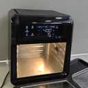 Chefman 12-Quart 6-in-1 Air Fryer Oven with Digital Timer, Touchscreen, and 12 Presets - Family Size Countertop Convection Oven, Dishwasher-Safe Parts (Black)