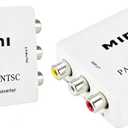 PAL to NTSC/NTSC to PAL Mutual Conversion TV System Converter, Gold-Plated Ports, Compact Design, Used for TV/Computer/Set-top Box/Monitor/Projector