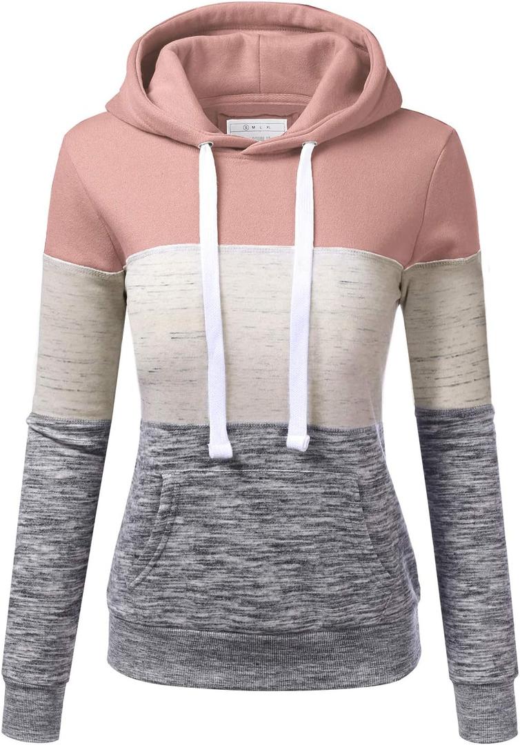 DOUBLJU Basic Lightweight Pullover Sweater Top Essential Comfy Casual Hoodie Sweatshirt for Womens Clothes with Plus Size (1XL)