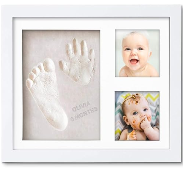 Little Hippo Baby Footprint Kit & Keepsake | Baby Handprint Kit | Baby Hand and Footprint Kit (Alpine White, Standard)