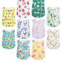 Saintrygo 10 Pcs Lovely Puppy Shirts Print Dog Clothes Breathable Summer Pet Cartoon Dog Shirt Clothes Sweatshirt for Puppy Cartoon Shirt Sweatshirt to Cat(Medium)