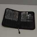 Nicpro Miniature Paint Brushes Dry Brush - 20PCS Model Paint Brush Set with Nylon Case for Acrylic, Oil, Watercolor, Detail Paint Brush Drybrush for Model, Miniature Painting, Paint by Numbers, Craft