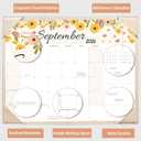 Calendar 2025-2026, Monthly Desk Calendar from July 2025 to December 2026, 17" x 12", Large Desktop Calendar Monthly, Perfect for Home or Office, Floral (Apricot with Desk Mat(15" x 12")