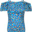 Girls One Piece Swimsuits One Shoulder Ruffle Swimwear Floral Bathing Suit (7-8 Years, Green Leppard Off Shoulder)