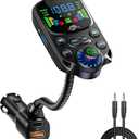Bluetooth 5.3 FM Transmitter for Car- SOARUN Bluetooth Car Adapter PD30W & USB Port Fast Charge - HiFi Treble & Bass Player - 1.6" Display Hands-Free Calling - Car Radio with AUX Input/Output, TF Card