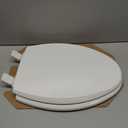 Mayfair Cassel Slow Close Toilet Seat, Easy Clean, Non Slip Premium Wood Seat, Easy Install, Made in USA, Elongated, White