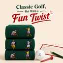 5 x Funny Golf Gifts Socks for Men, Golf Accessories, Size 8-13 Gift Box & Card | Golf gifts for men, soft breathable crew socks, funny gift idea for birthdays, holidays, coworkers, husbands, or golf lovers