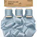 Vitalizart Blue Ribbon 1 inch Silk Satin Ribbon 15 Yard Dusty Blue Handmade Frayed Ribbons for Gift Wrapping Baby Shower Wedding Bridal Bouquets Holiday Decor