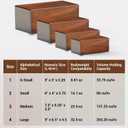 Wooden Urn Box for Human Ashes, Extra Small (Style1, 5 x 3 x 2.25 inch)