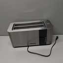 Mueller UltraToast Full Stainless Steel Toaster 4 Slice, Long Extra-Wide Slots for Bagels and Waffles, 6 Browning Levels, LED Display, Cancel/Defrost/Reheat Functions & Removable Tray, Kitchen Gadgets