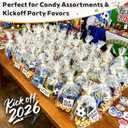 PigPotParty Cellophane Bags 8x11 Inch,100 Pack Clear Plastic Gift Bags with Bottom Gusset for Stand-Up Display, Medium Cello Gift Wrap for Goodies, Treats, Party Favors, Mugs, Includes 100 Gold Ties