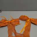 2 Pack Fall Bows for Wreaths Decorations for Home, Halloween Tree Topper Bow, Thanksgiving Bow with Orange Buffalo Plaid Burlap Front Door Outdoor