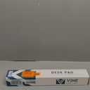 Vine Creations Leather Desk Mat Large 36" x 20", Desk Protector Mat, PU Leather Desk Pad, Large Mouse Pad, Desk Blotter, Desk Pads on Top of Desks, Desk Matt for Desktop, Office Desk Mat (Dark Blue)