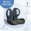 Seat Cushion,Memory Foam Chair Cushion for Office and Car,Ergonomic Coccyx Seat Cushion for Tailbone,Sciatic Nerve,Back Pressure Relief,Lumbar Support Pilow for Office,Car,Truck,Desk Chair