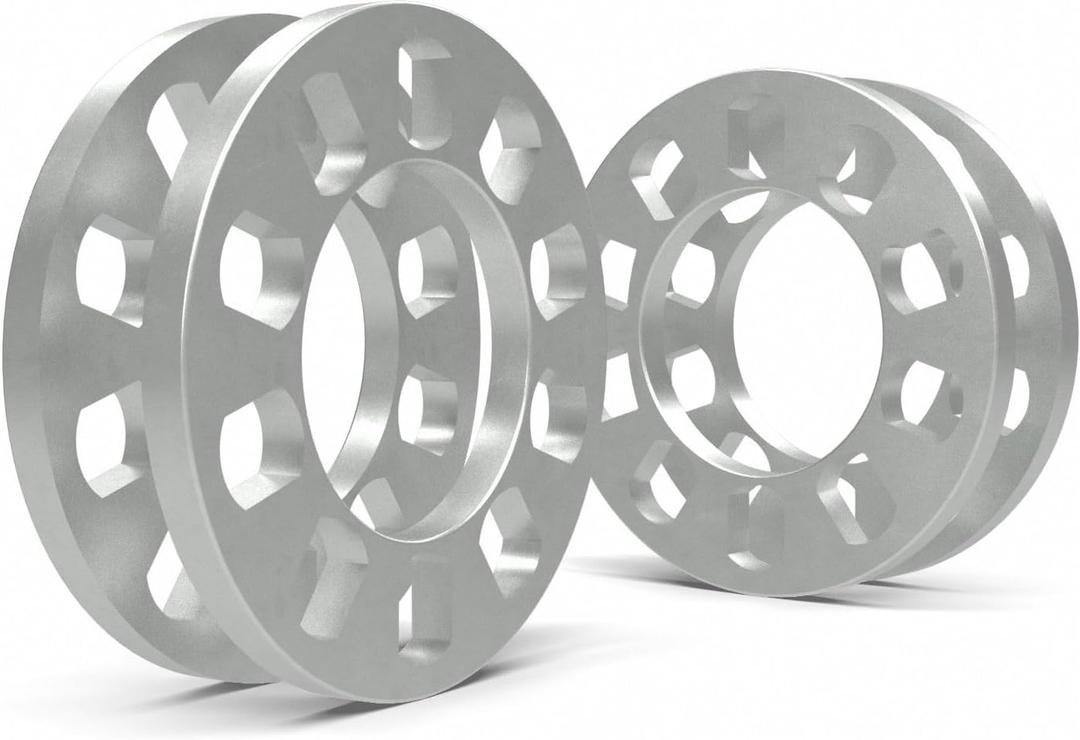 Wheel Accessories Parts 4 Pcs Die Cast Wheel Spacers 12mm 1/2" Thick Fits Bolt Patterns 5x4.25 5x110 5x112 5x4.5 5x115 5x120 5x4.75 5x5.0 5x135mm Fits 5 Lug Pass Cars Light Trucks