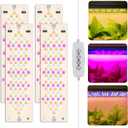 Grow Lights for Indoor Plants 40W Ultra-Thin Panel Plant Grow lamp 11.8 Inch Warm White Light & Red Blue Light Full Spectrum for Under Cabinet Plant with 3/9/12H Timer, Grow Lamp 4-Pack