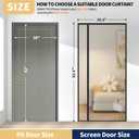 Magnetic Screen Door,Reversible Left or Right Side Opening, Mesh Door Screen Magnetic Closure,Keep Bugs Out,Pet and Kid Friendly, Fits Door Size 38" x 82"