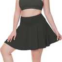 Sixstar Skorts Plus Size Women's Tennis Skirt with Pockets Lightweight Skirt for Running Golf Workout Sports (Gray, XXL)