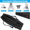 TORIBIO 48.5" Multifunctional Tripod Bag, Heavy Duty Tripod Carrying Case with Dual Compartment for Music Stand, Mic Stand, Speakers Stand, Tripods, Lights, Boom Stand, Cameras, Monopods Stand