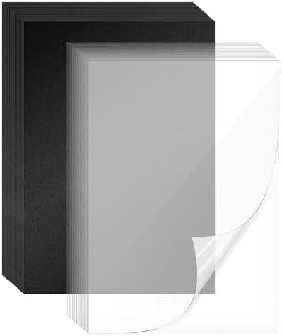 120 Pack Clear Binding Covers and Backs 8.5 X 11 Inches 12 Mil Sand-Textured Polycover, 10 Mil Presentation Binder Covers for Spiral Binding with Clear Front, Letter Size, Square Corners, Un-Punched